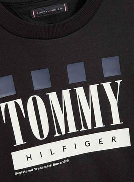 Sweat Logo Tommy Hilfiger Noire pour Garçon