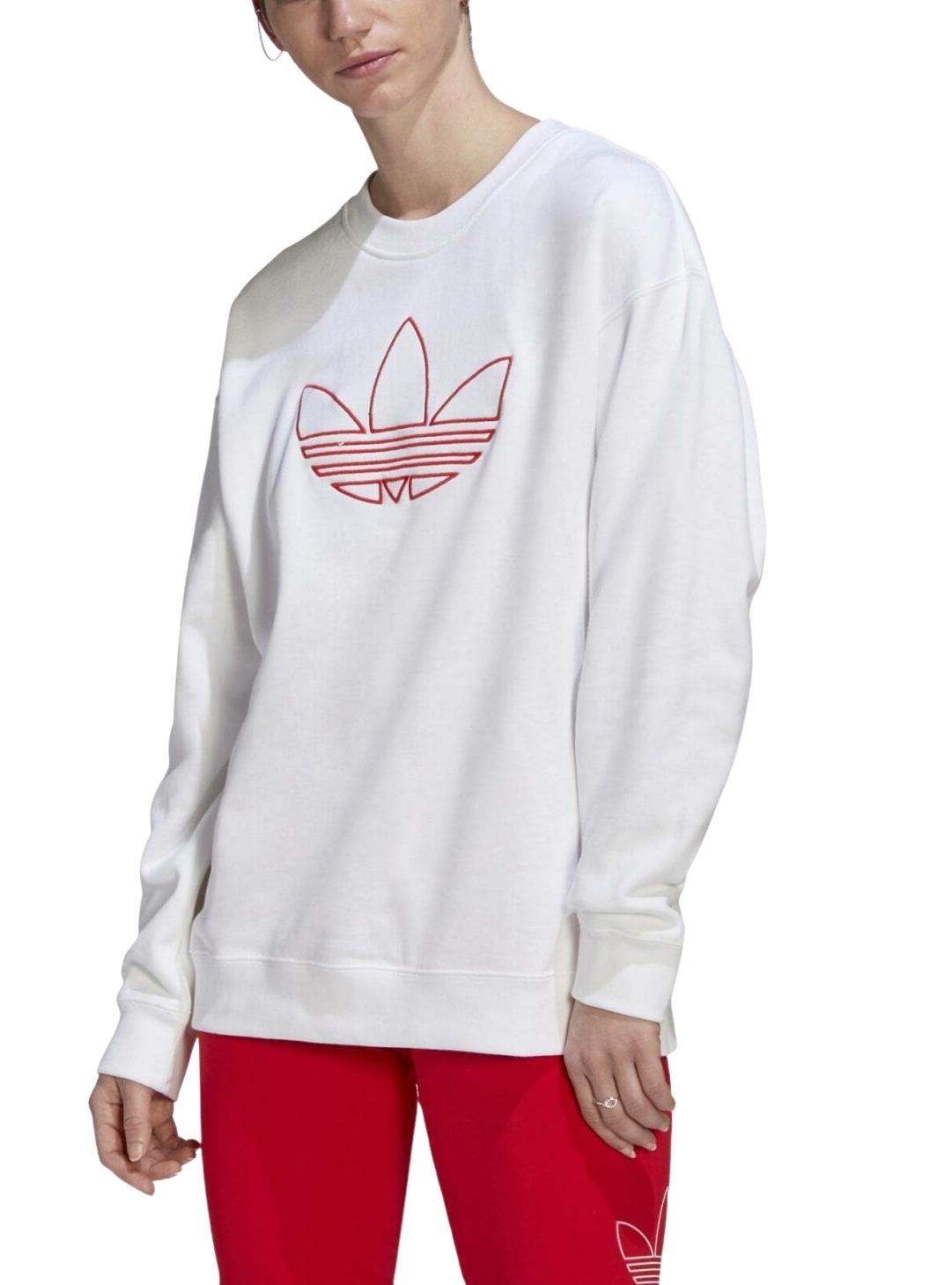 Pull adidas rouge et blanc hotsell