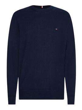 Pull Tommy Hilfiger Pima Bleu Marine pour Homme
