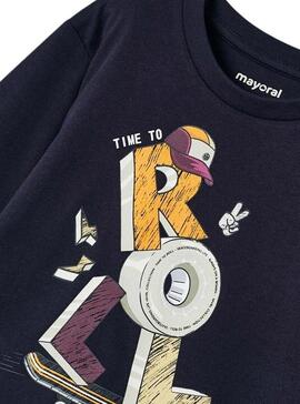 T-Shirt Mayoral Rouleau Skater Marina pour Garçon