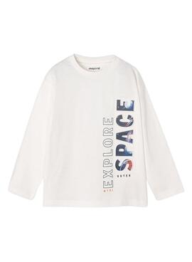 T-Shirt Mayoral Espace Blanc pour Garçon