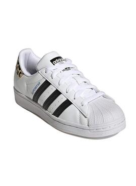 Baskets Adidas Superstar J Blancs pour Fille