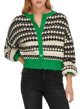 Veste Only Gilet Madea Vert pour Femme