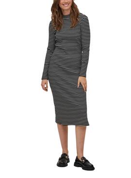 Robe Vila Balu Bodycon Rayures Noire pour Femme