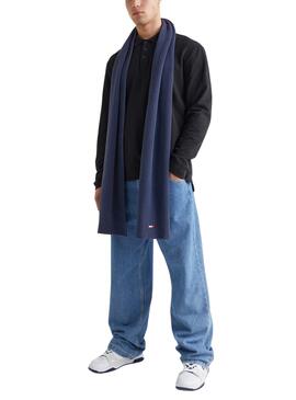 Echarpe Tommy Jeans Core Flag Bleu marine pour Homme
