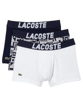 Pack 3 Slip Lacoste Boxers Blanc Homme