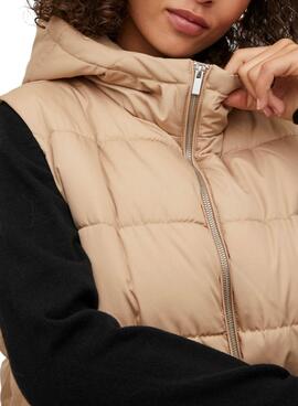 Gilet Vila Doudoune Vitate Beige pour Femme