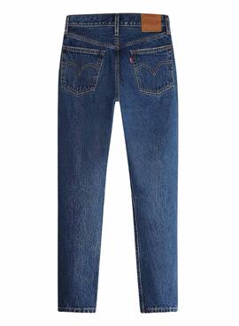 Jeans Levis 501 Crop Bleu pour Femme