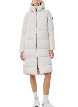 Veste Ecoalf Lenox Long Blanc pour Femme
