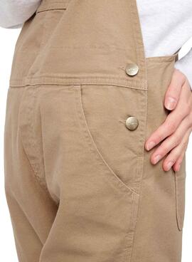Salopette Bavoir Carhartt Beige pour Femme