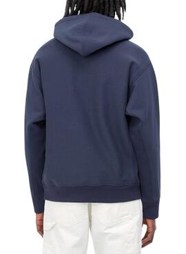 Sweat Carhartt American Script Carhartt Bleu Marine Homme
