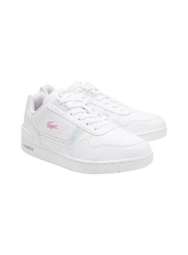 Baskets Lacoste Court Blanc pour Fille