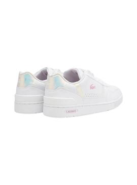 Baskets Lacoste Court Blanc pour Fille