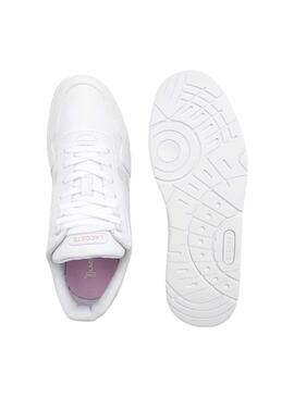 Baskets Lacoste Court Blanc pour Fille