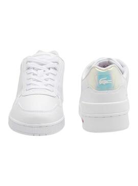 Baskets Lacoste Court Blanc pour Fille