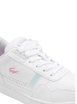 Baskets Lacoste Court Blanc pour Fille