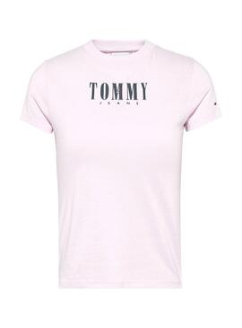 T-Shirt Tommy Jeans Baby Essential Femme Rose