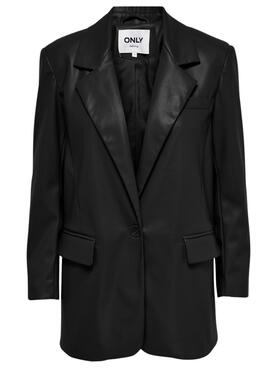 Blazer Only Lana Similicuir pour Femme Noire