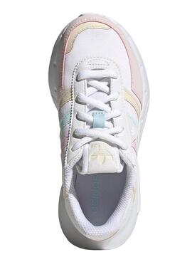 Baskets Adidas Retropy F2 pour Fille Blanc