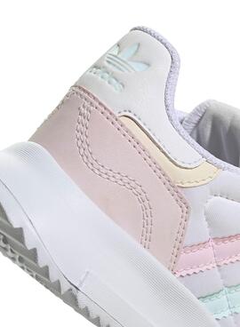 Baskets Adidas Retropy F2 pour Fille Blanc