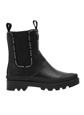 Bottine Pepe Jeans Gum Chealse pour Femme Noires