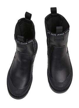 Bottine Pepe Jeans Gum Chealse pour Femme Noires