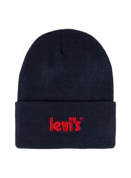 Chapeau Levis LAN Poster Logo Bleu Marine Unisexe