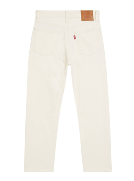 Jeans Levis 501 Crop Blanc pour Femme