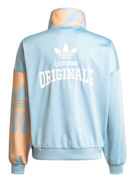 Veste Adidas Trefoil pour Fille Bleu y Beige