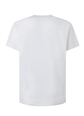 T-Shirt Pepe Jeans Eggo Blanc pour Homme