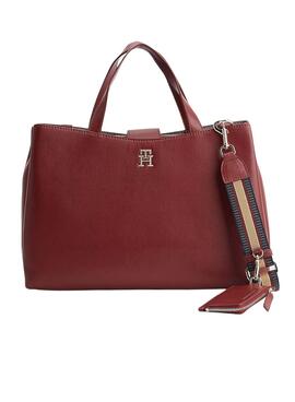 Sac à main Tommy Hilfiger Life Satchel pour Femme Rouge