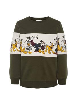 Sweat Name It Mickey Olaf Vert Enfante