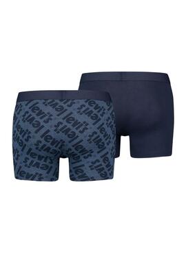Set 2 Slip Levis Poster Logo Homme Bleu Marine