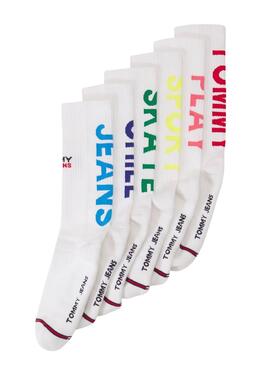 Pack 3 Chaussettes Tommy Hilfiger Logo Femme Homme
