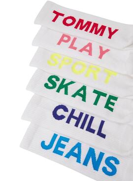 Pack 3 Chaussettes Tommy Hilfiger Logo Femme Homme
