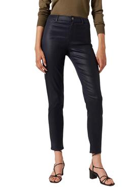 Pantalon Naf Naf Skinny pour Femme Bleu Marine