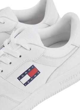 Baskets Tommy Jeans Retro Panier Homme Blanc
