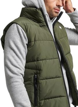 Gilet Superdry Sports Puffer Gilet Homme Vert