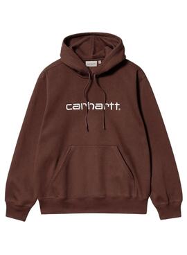 Sweat Carhartt Hooded Brun pour Homme