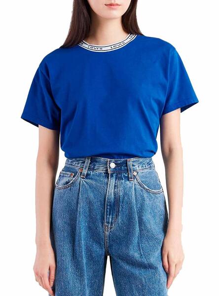 T Shirt Levis Varsity Blue pour Femme