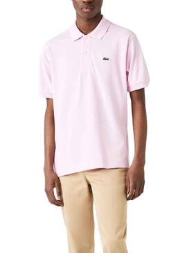 Polo Lacoste Classic Fit pour Homme Rose Clair