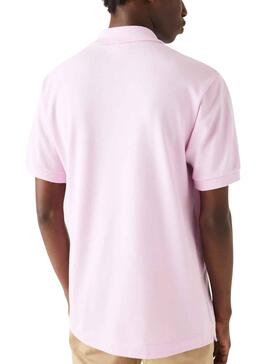 Polo Lacoste Classic Fit pour Homme Rose Clair