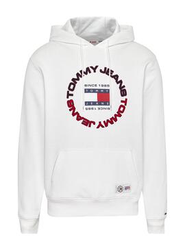 Sweat Tommy Jeans Relaxed pour Homme Gris