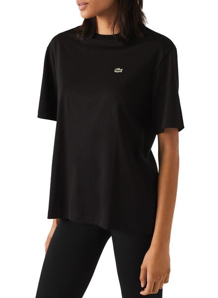 Tee shirt discount lacoste noir femme