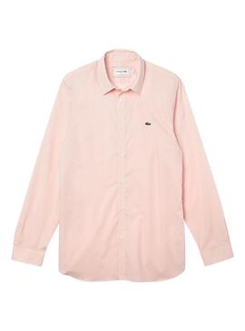 Chemise Lacoste Slim Fit pour Homme Rose Clair