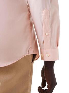 Chemise Lacoste Slim Fit pour Homme Rose Clair