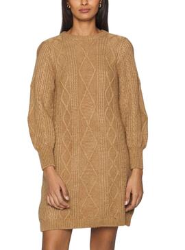 Robe Naf Naf Pull Huit pour Femme Camel