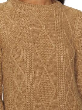 Robe Naf Naf Pull Huit pour Femme Camel