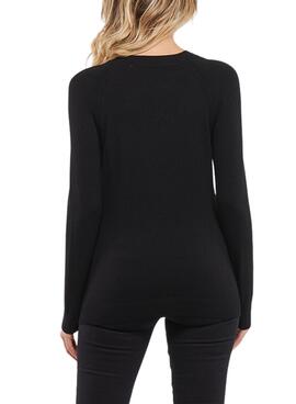 Pull Naf Naf Boutons de Détail pour Femme Noire