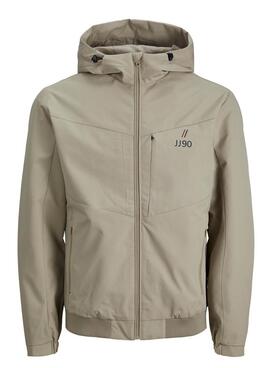 Veste Jack And Jones Snap Beige pour Homme